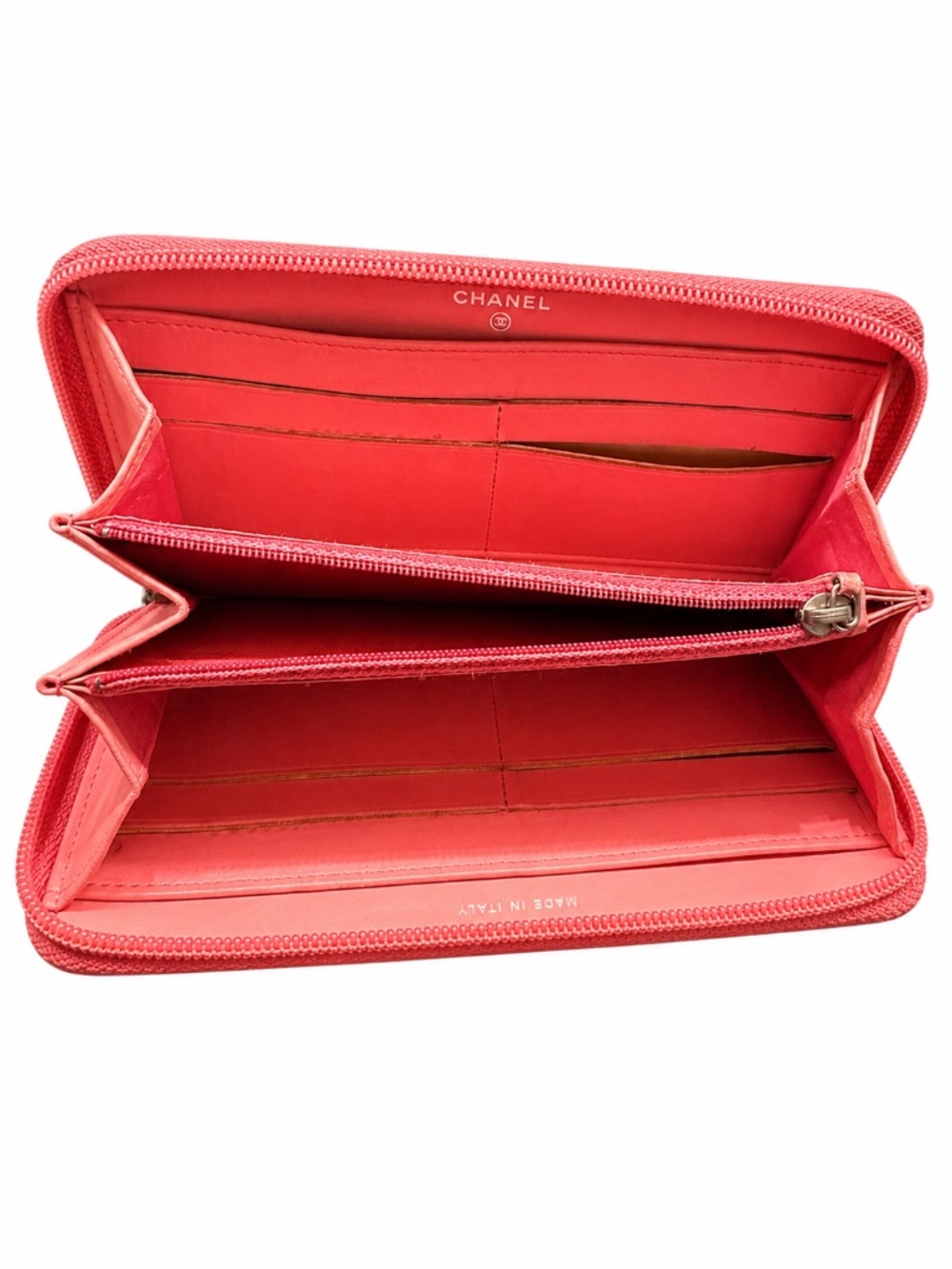 Chanel Pink Camellia Embossed Zip Around Wallet. - Picture 7 of 7